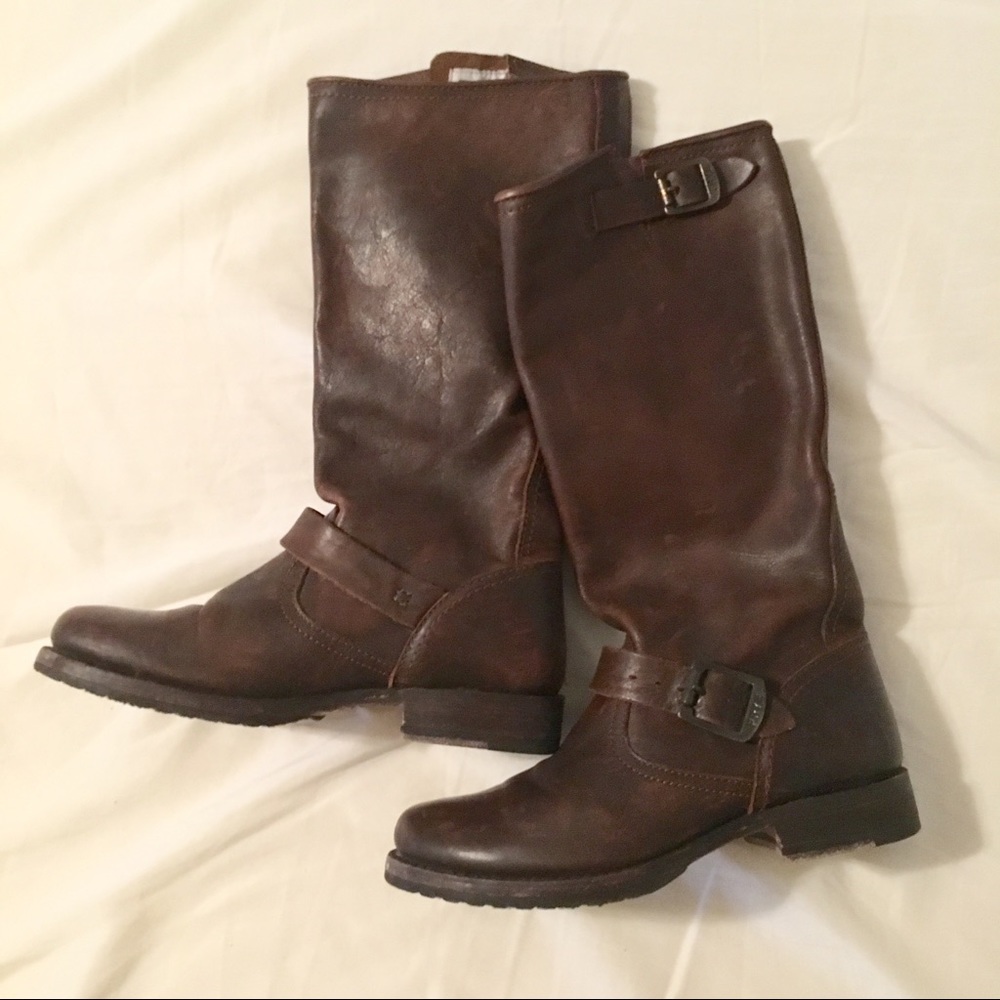 Veronica Slouch Brown Frye Boots